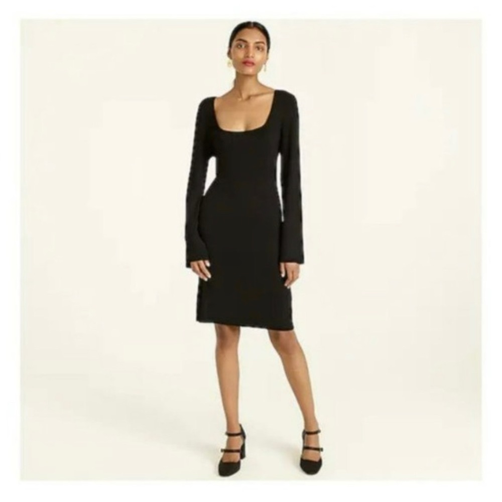 J Crew ribbed square neck sweater dress size: small